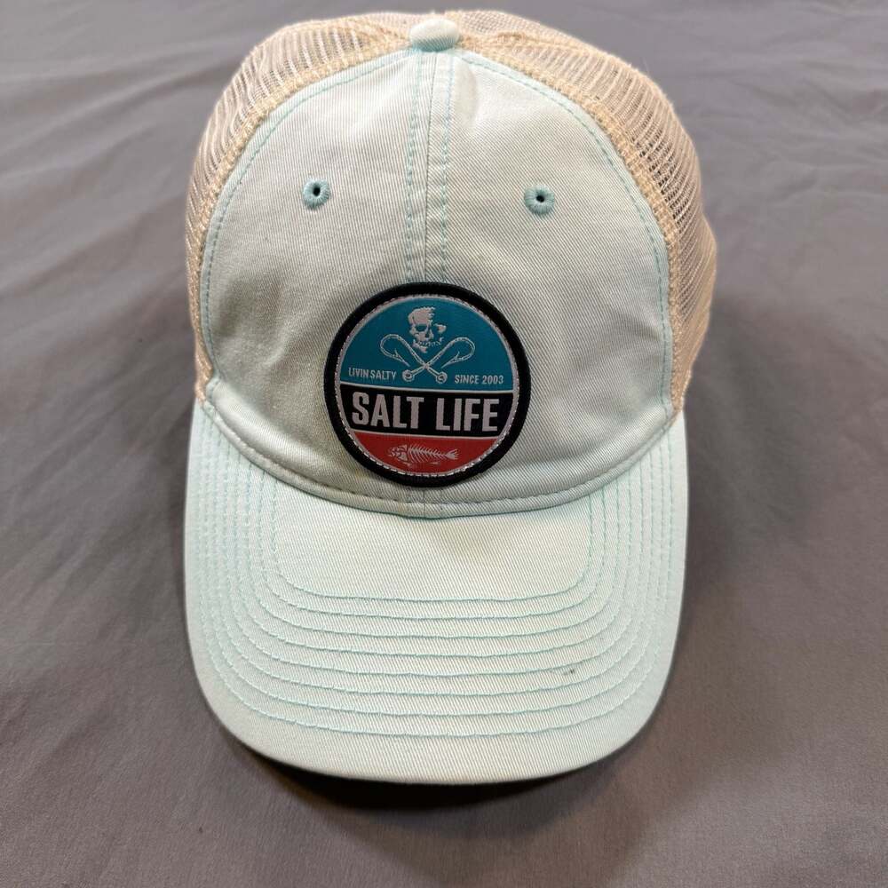 Salt Life Livin Salty Patch Mesh-Back Trucker Snapback Cap Hat